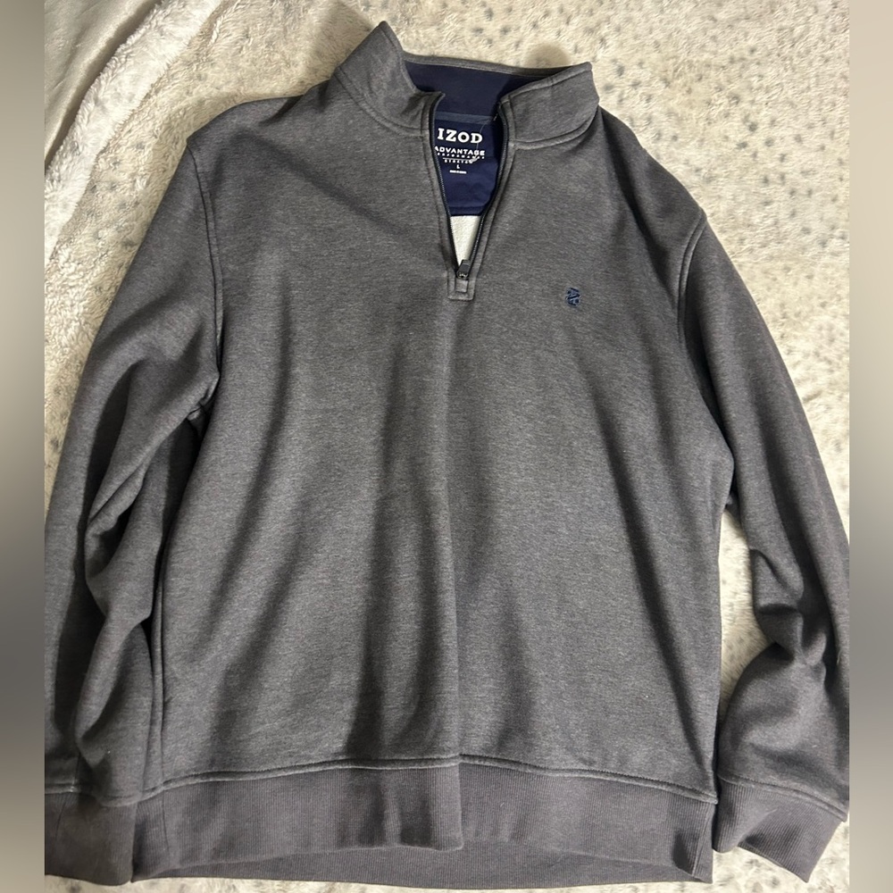 Large Izod Advantage Performance stretch zip up sweater new